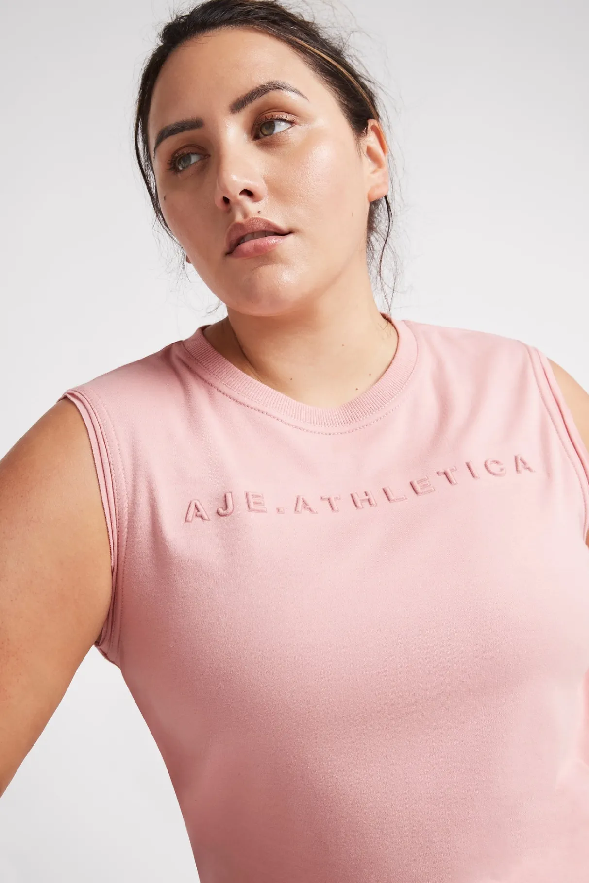 embossed_logo_tank__13.webp Discount Aje ATHLETICA Embossed Logo Tank 101 Rose Quartz/Rose Pink