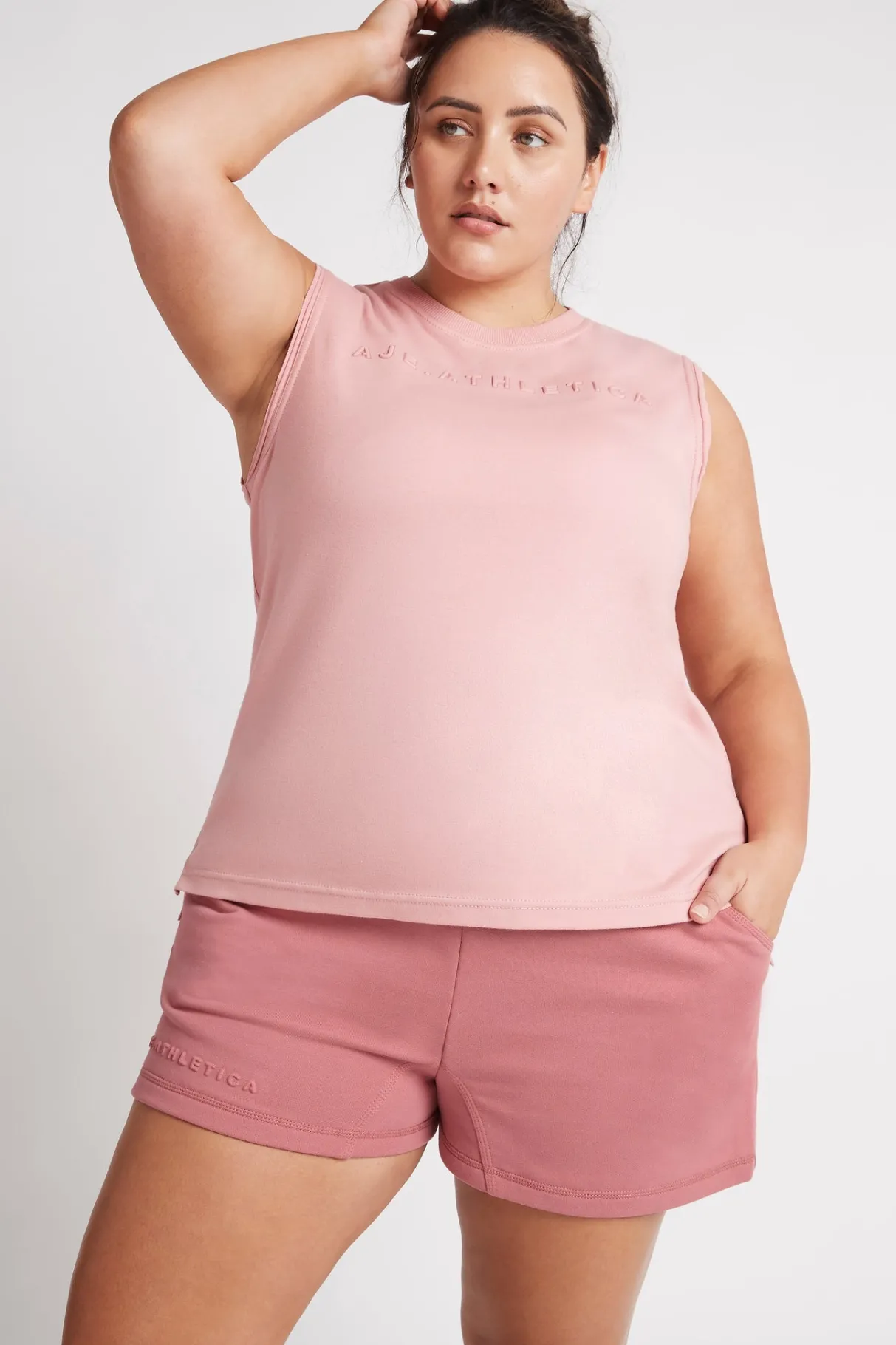 embossed_logo_tank__14.webp Discount Aje ATHLETICA Embossed Logo Tank 101 Rose Quartz/Rose Pink