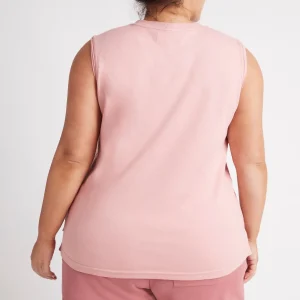 Discount Aje ATHLETICA Embossed Logo Tank 101 Rose Quartz/Rose Pink