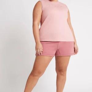 Discount Aje ATHLETICA Embossed Logo Tank 101 Rose Quartz/Rose Pink