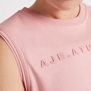 Discount Aje ATHLETICA Embossed Logo Tank 101 Rose Quartz/Rose Pink