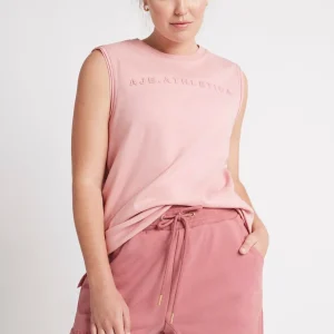 Discount Aje ATHLETICA Embossed Logo Tank 101 Rose Quartz/Rose Pink