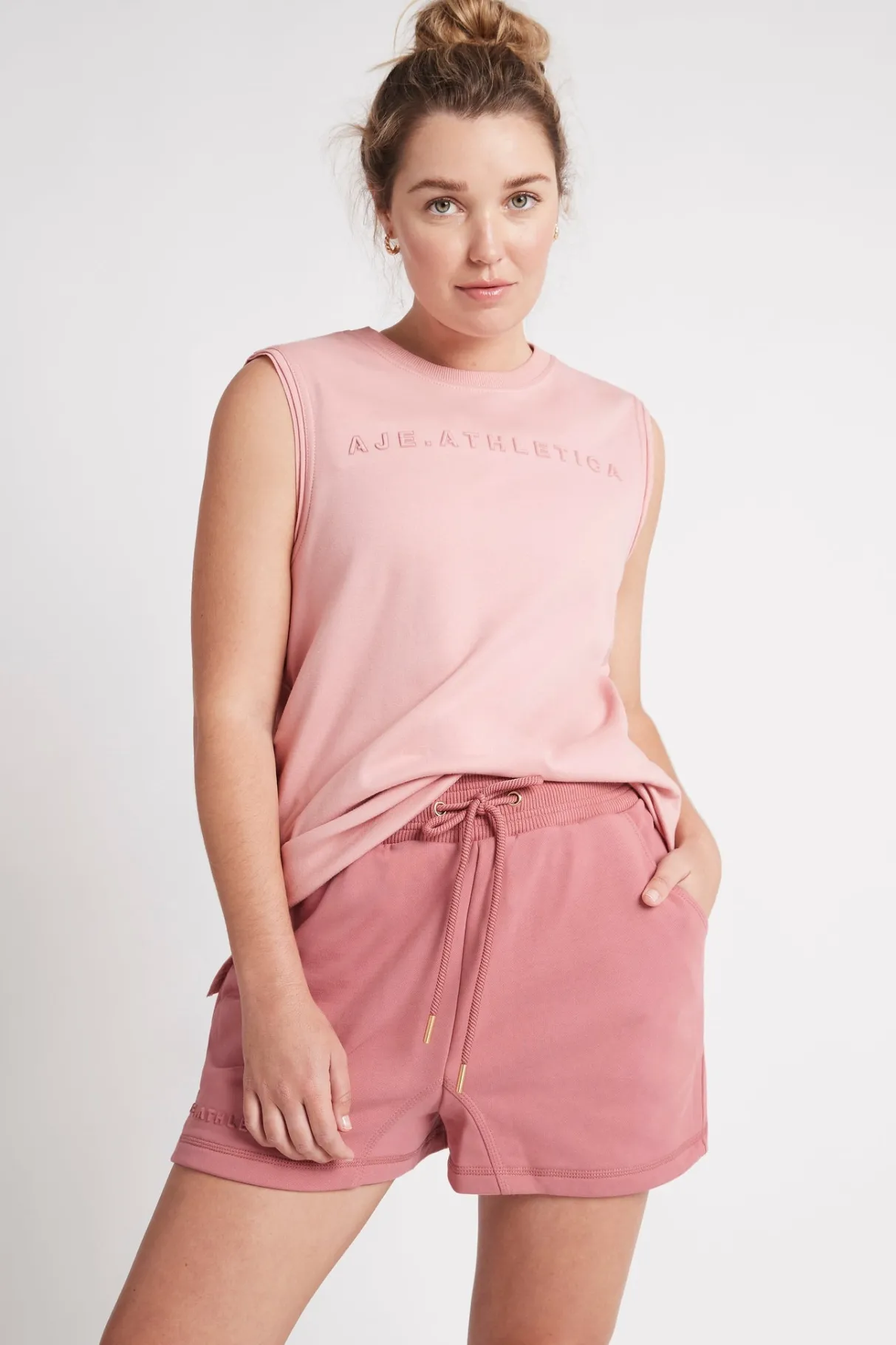 embossed_logo_tank__7.webp Discount Aje ATHLETICA Embossed Logo Tank 101 Rose Quartz/Rose Pink