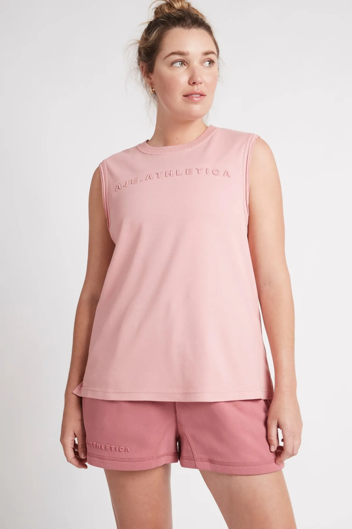 embossed_logo_tank__8.webp Discount Aje ATHLETICA Embossed Logo Tank 101 Rose Quartz/Rose Pink