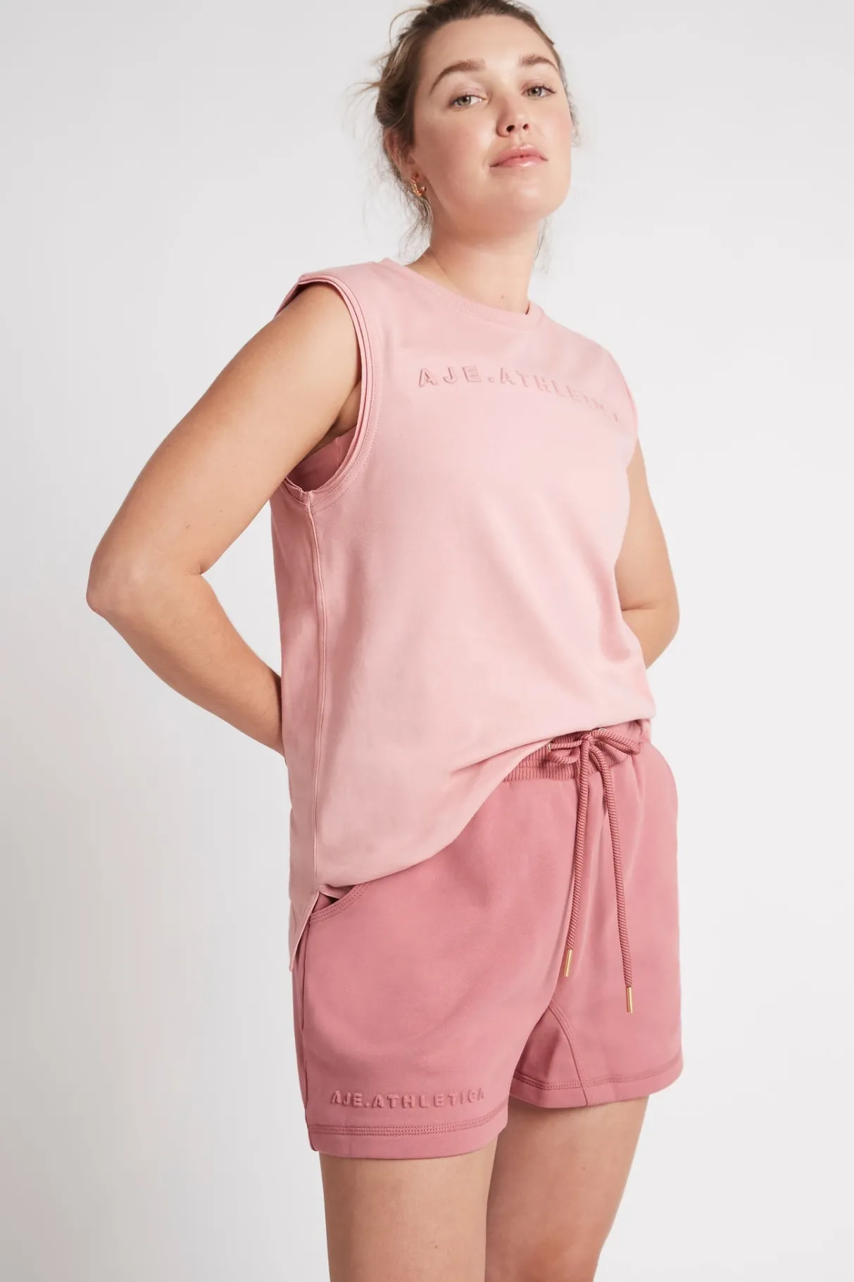 embossed_logo_tank__9.webp Discount Aje ATHLETICA Embossed Logo Tank 101 Rose Quartz/Rose Pink