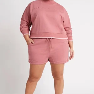 Best Sale Aje ATHLETICA Embossed Signature Logo Funnel Neck Jumper 412 Rose Pink/Rose Quartz