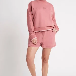 Best Sale Aje ATHLETICA Embossed Signature Logo Funnel Neck Jumper 412 Rose Pink/Rose Quartz