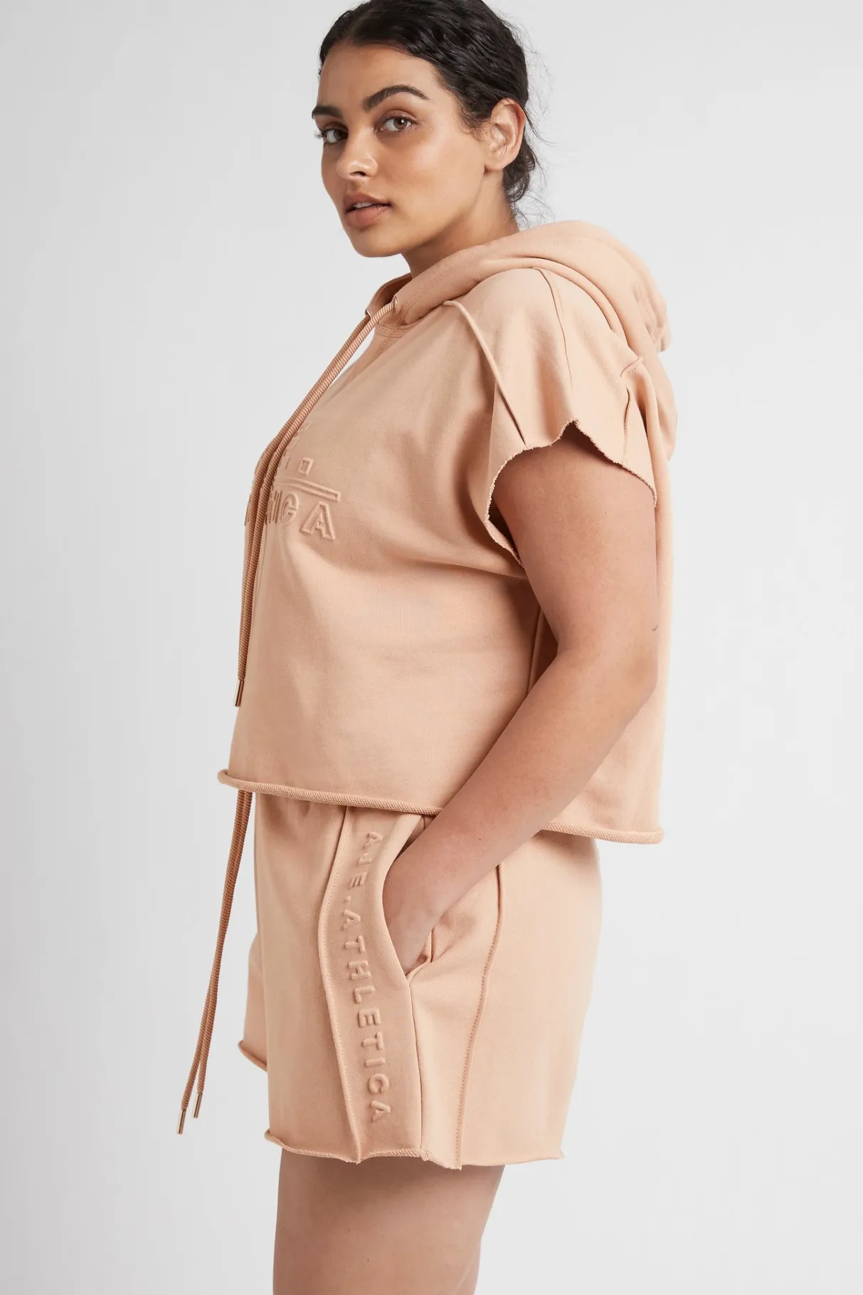 embossed_signature_logo_sweat_shorts__12-1.webp Clearance Aje ATHLETICA Embossed Signature Logo Sweat Shorts 603 Sand