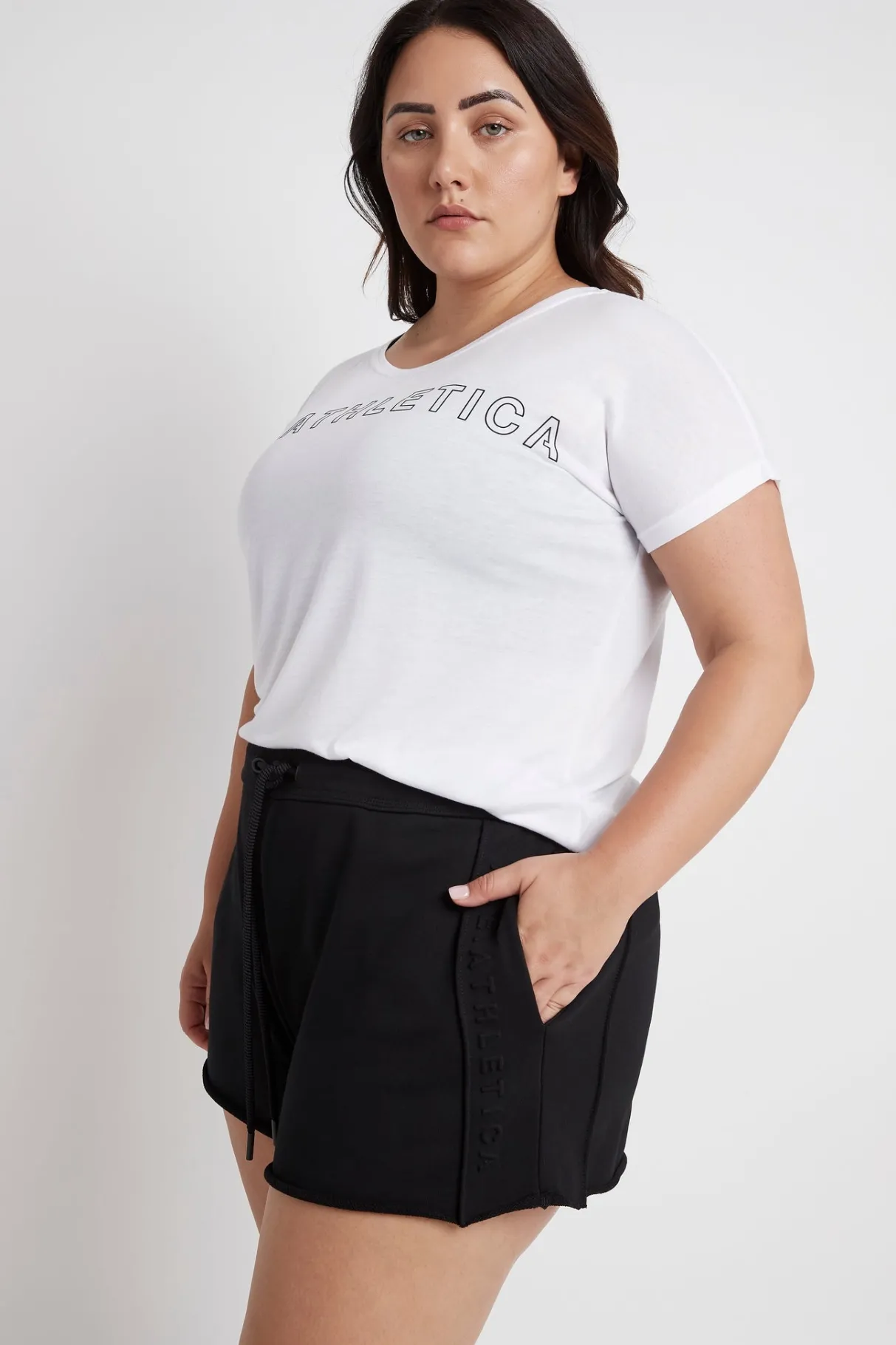 embossed_signature_logo_sweat_shorts__12.webp Online Aje ATHLETICA Embossed Signature Logo Sweat Shorts 603 Black/Black