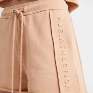 Clearance Aje ATHLETICA Embossed Signature Logo Sweat Shorts 603 Sand