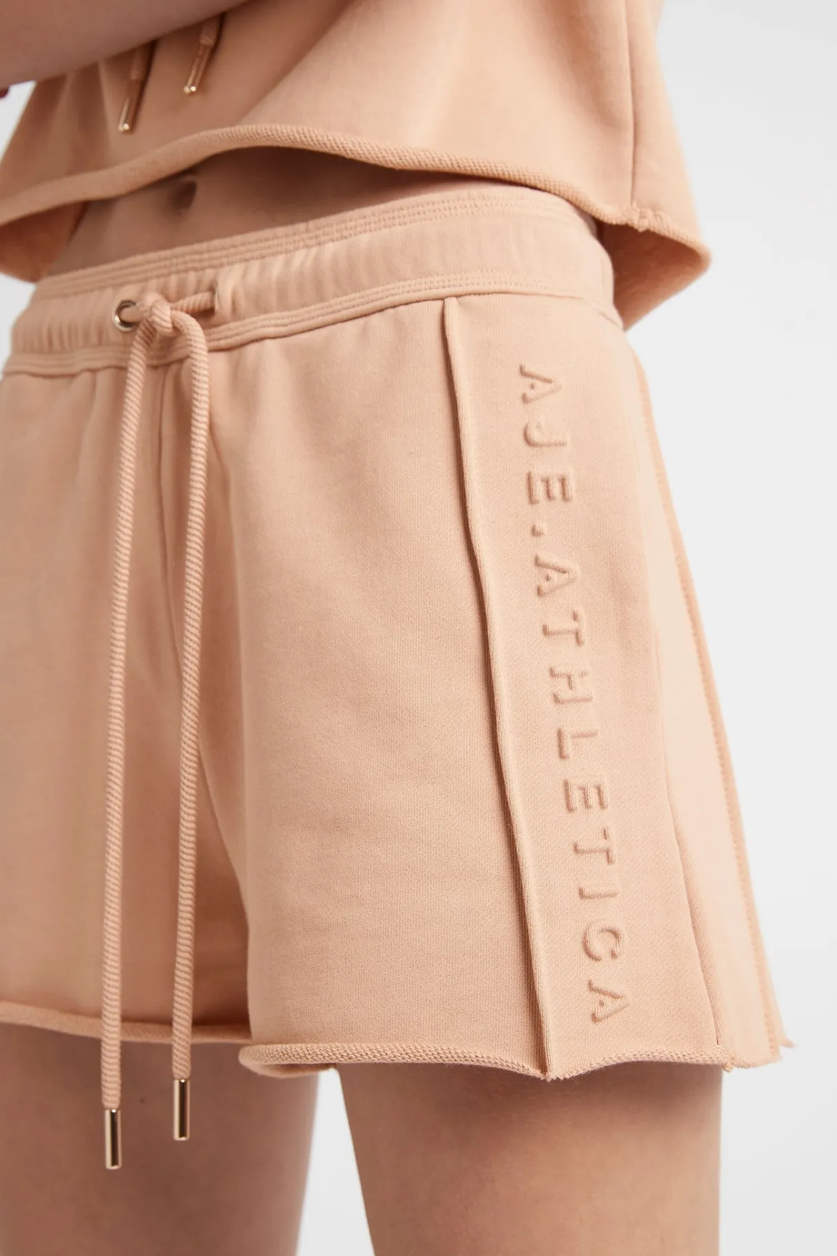 embossed_signature_logo_sweat_shorts__3-1.webp Clearance Aje ATHLETICA Embossed Signature Logo Sweat Shorts 603 Sand