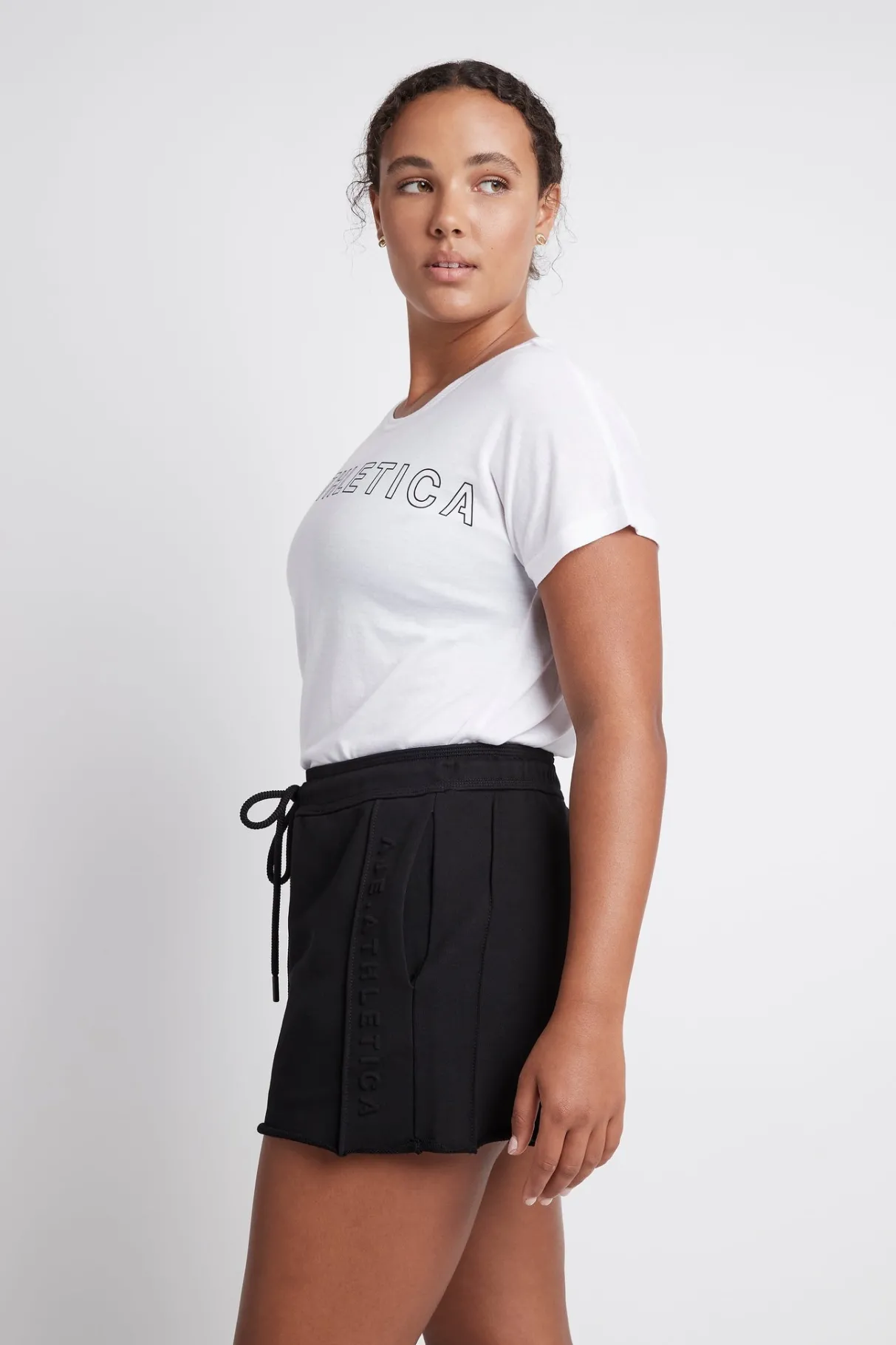 embossed_signature_logo_sweat_shorts__7.webp Online Aje ATHLETICA Embossed Signature Logo Sweat Shorts 603 Black/Black