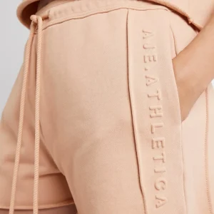 Clearance Aje ATHLETICA Embossed Signature Logo Sweat Shorts 603 Sand