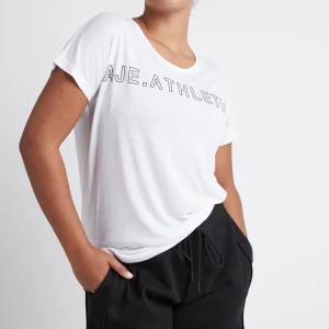 Fashion Aje ATHLETICA Embossed Signature Logo Training T-Shirt 110 White/Black