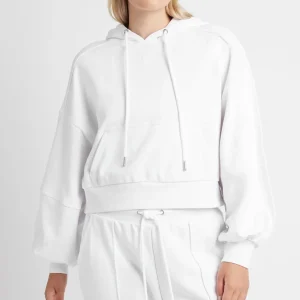 Discount Aje ATHLETICA Essential Cropped Hoodie 405 White