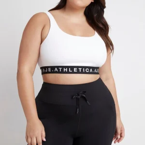 Hot Aje ATHLETICA Essential Logotape Sports Bra 307 White/Black