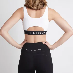 Hot Aje ATHLETICA Essential Logotape Sports Bra 307 White/Black