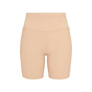 Best Sale Aje ATHLETICA Essential Mid Length Bike Shorts 601 Sand