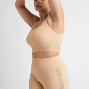 Best Sale Aje ATHLETICA Essential Mid Length Bike Shorts 601 Sand