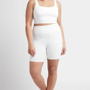 Best Sale Aje ATHLETICA Essential Mid Length Bike Shorts 601 White