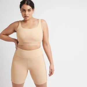Best Sale Aje ATHLETICA Essential Mid Length Bike Shorts 601 Sand