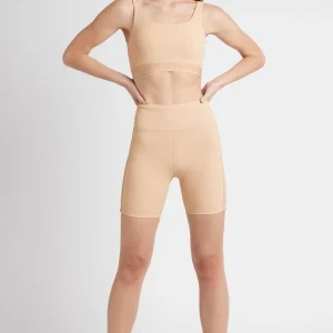 Best Sale Aje ATHLETICA Essential Mid Length Bike Shorts 601 Sand