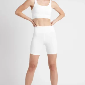 Best Sale Aje ATHLETICA Essential Mid Length Bike Shorts 601 White