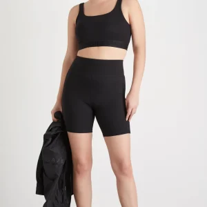 New Aje ATHLETICA Essential Mid Length Bike Shorts 601 Black
