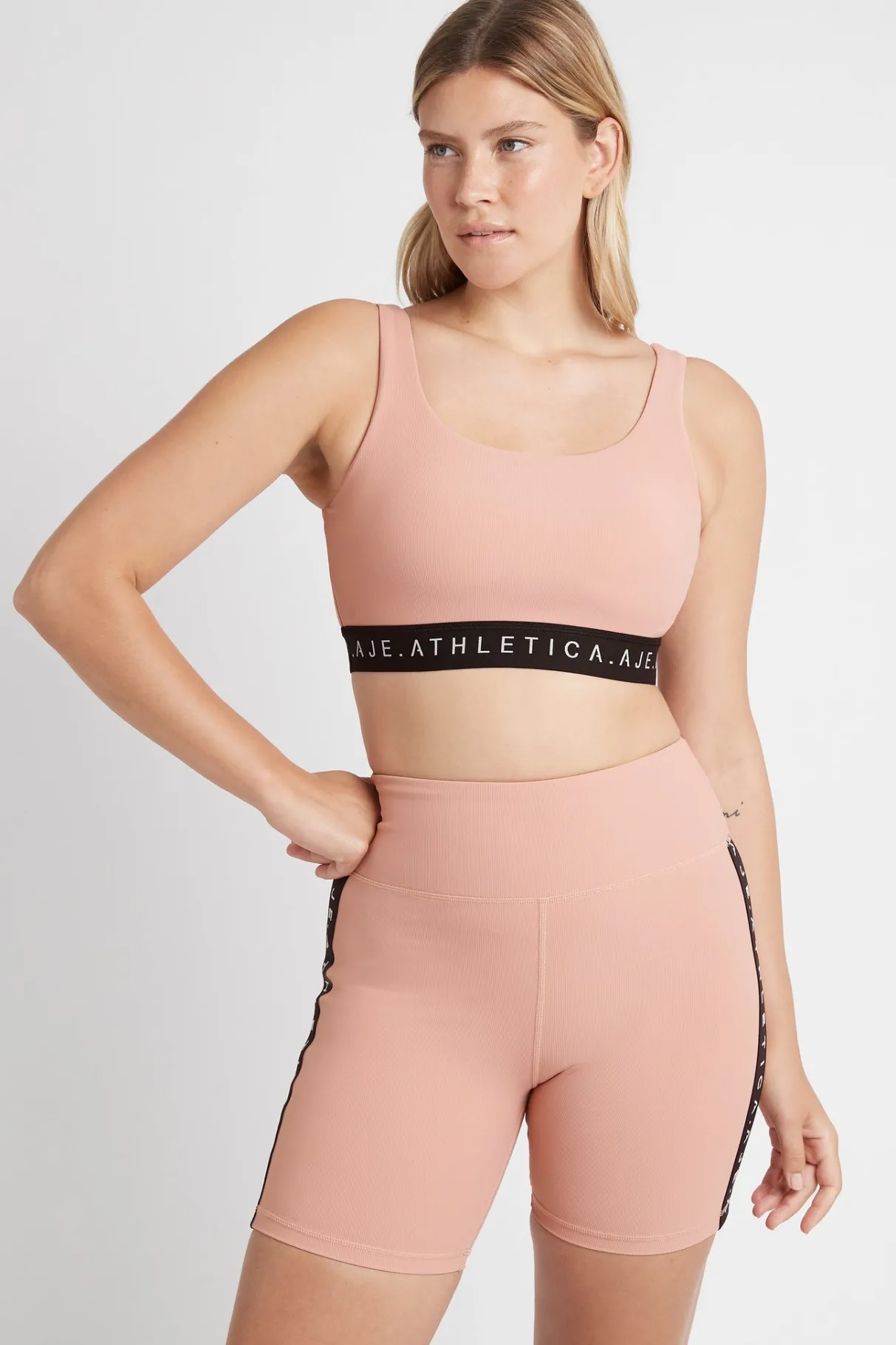 essential_mid_length_bike_shorts__6.webp Fashion Aje ATHLETICA Essential Mid Length Bike Shorts 601 Sunset Pink