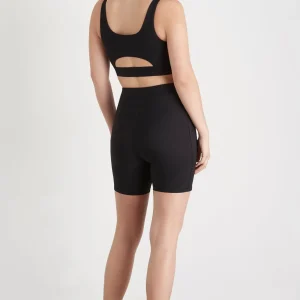 New Aje ATHLETICA Essential Mid Length Bike Shorts 601 Black