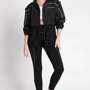 Sale Aje ATHLETICA Essential Windbreaker Jacket 718 Black/Light Ivory