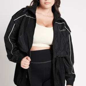 Sale Aje ATHLETICA Essential Windbreaker Jacket 718 Black/Light Ivory