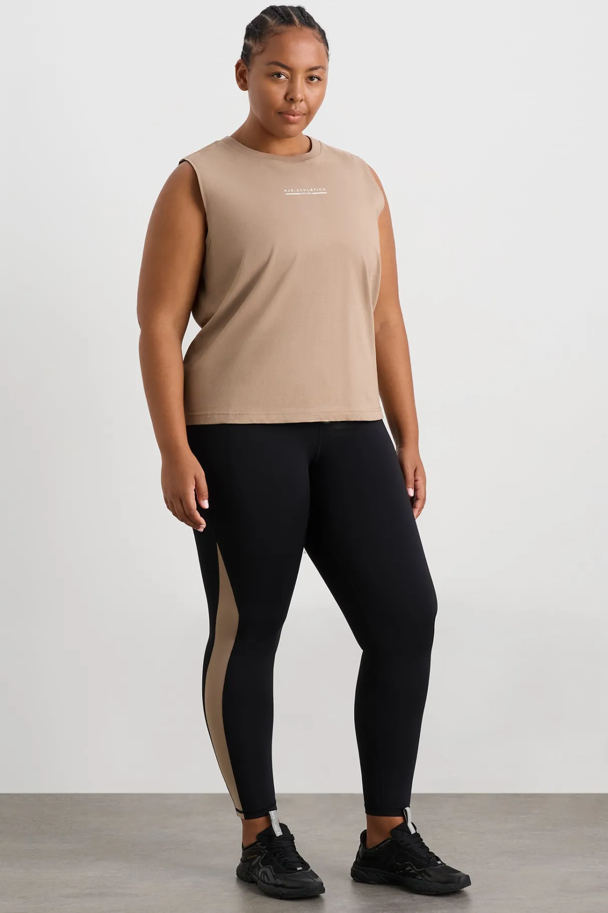 established_logo_long_tank__10.webp Flash Sale Aje ATHLETICA Established Logo Long Tank 155 Dune
