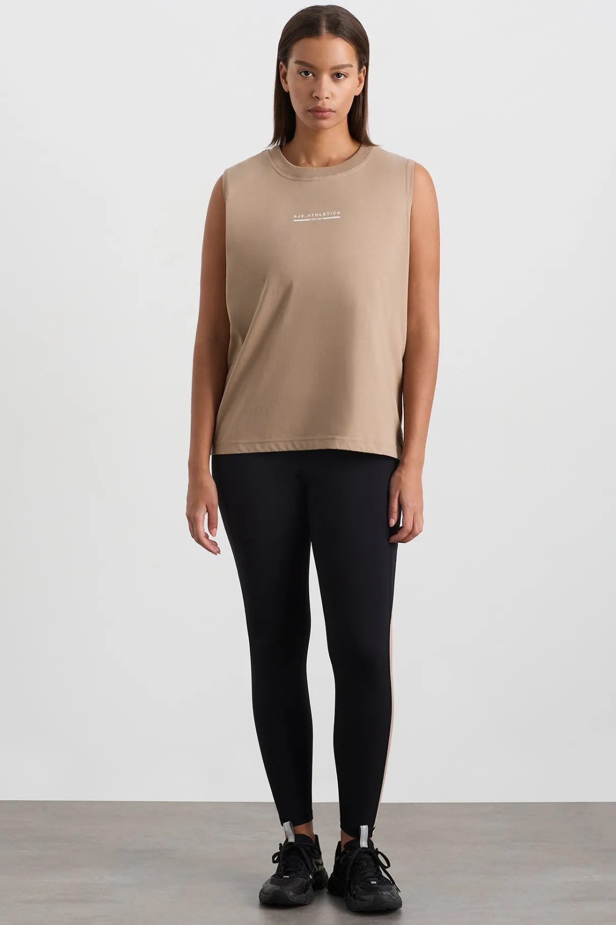 established_logo_long_tank__6.webp Flash Sale Aje ATHLETICA Established Logo Long Tank 155 Dune
