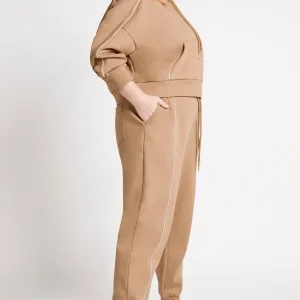 Flash Sale Aje ATHLETICA Fleece Contrast Piping Trackpants 504 Beige/Light Ivory