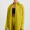 Outlet Aje ATHLETICA Fold Back Cuffed Shirt 441 Solar Blaze