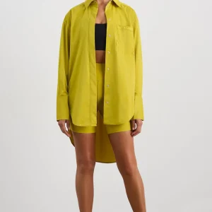 Outlet Aje ATHLETICA Fold Back Cuffed Shirt 441 Solar Blaze