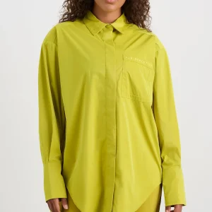 Outlet Aje ATHLETICA Fold Back Cuffed Shirt 441 Solar Blaze