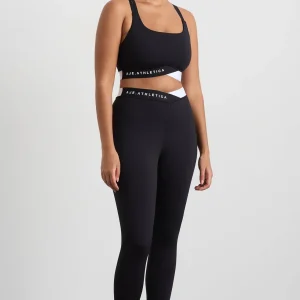Shop Aje ATHLETICA Full Length Cross Leggings 249 Black/White