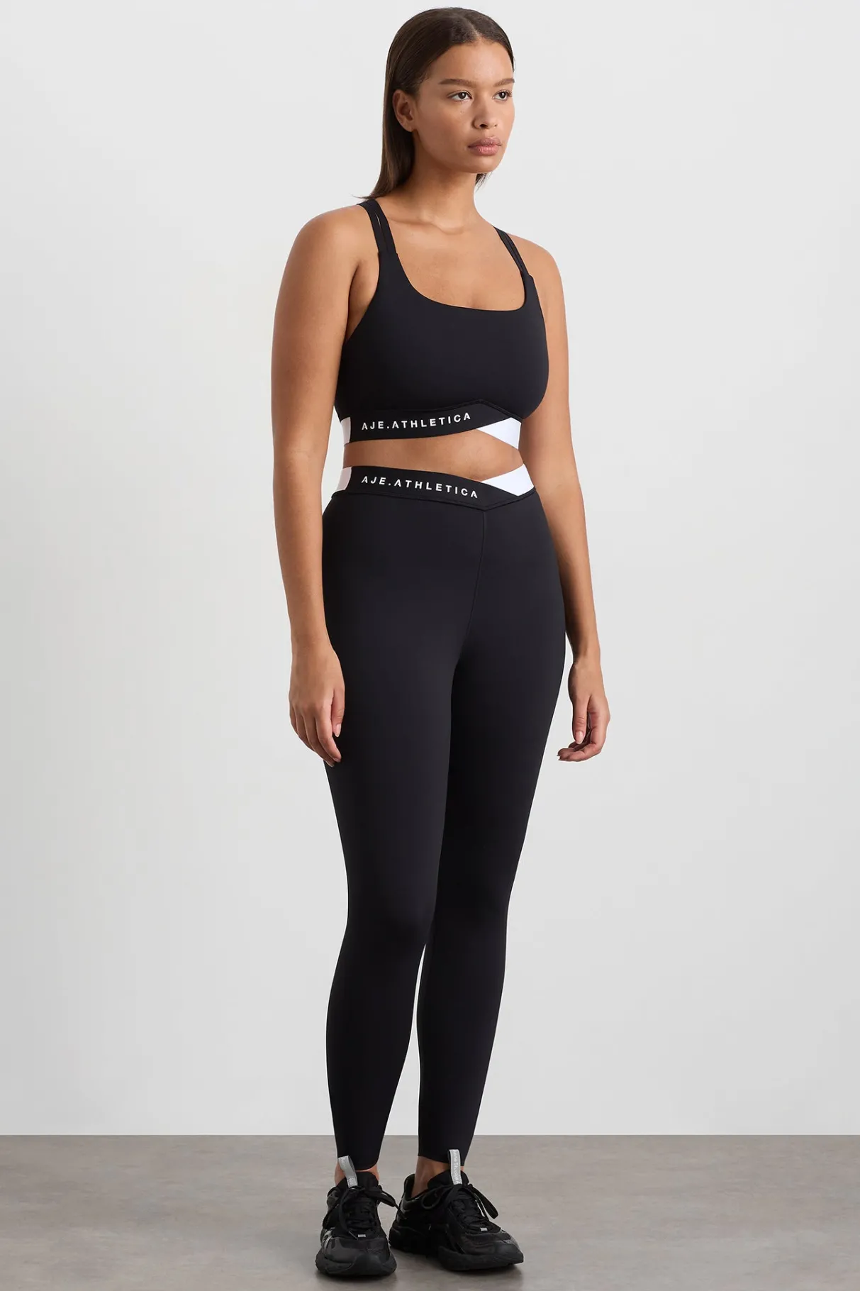 full_length_cross_leggings__5.webp Shop Aje ATHLETICA Full Length Cross Leggings 249 Black/White