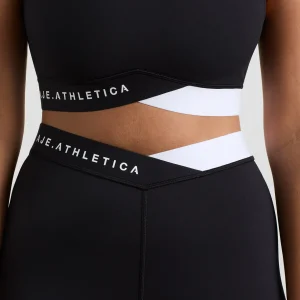 Shop Aje ATHLETICA Full Length Cross Leggings 249 Black/White