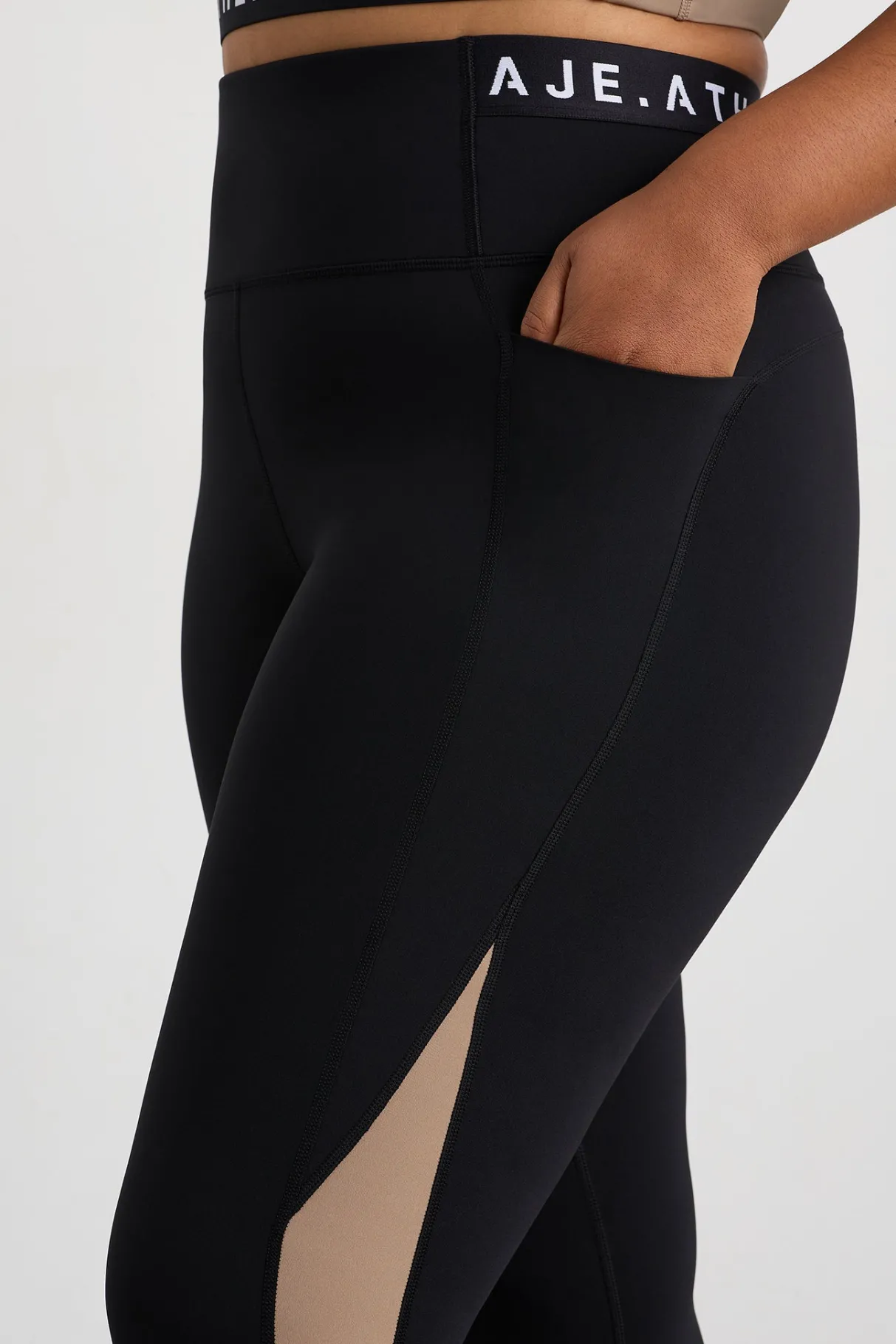 full_length_logo_leggings__11.webp Online Aje ATHLETICA Full Length Logo Leggings 204 Black/ Dune