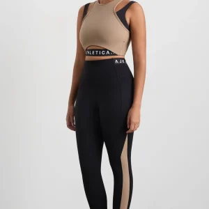 Online Aje ATHLETICA Full Length Logo Leggings 204 Black/ Dune