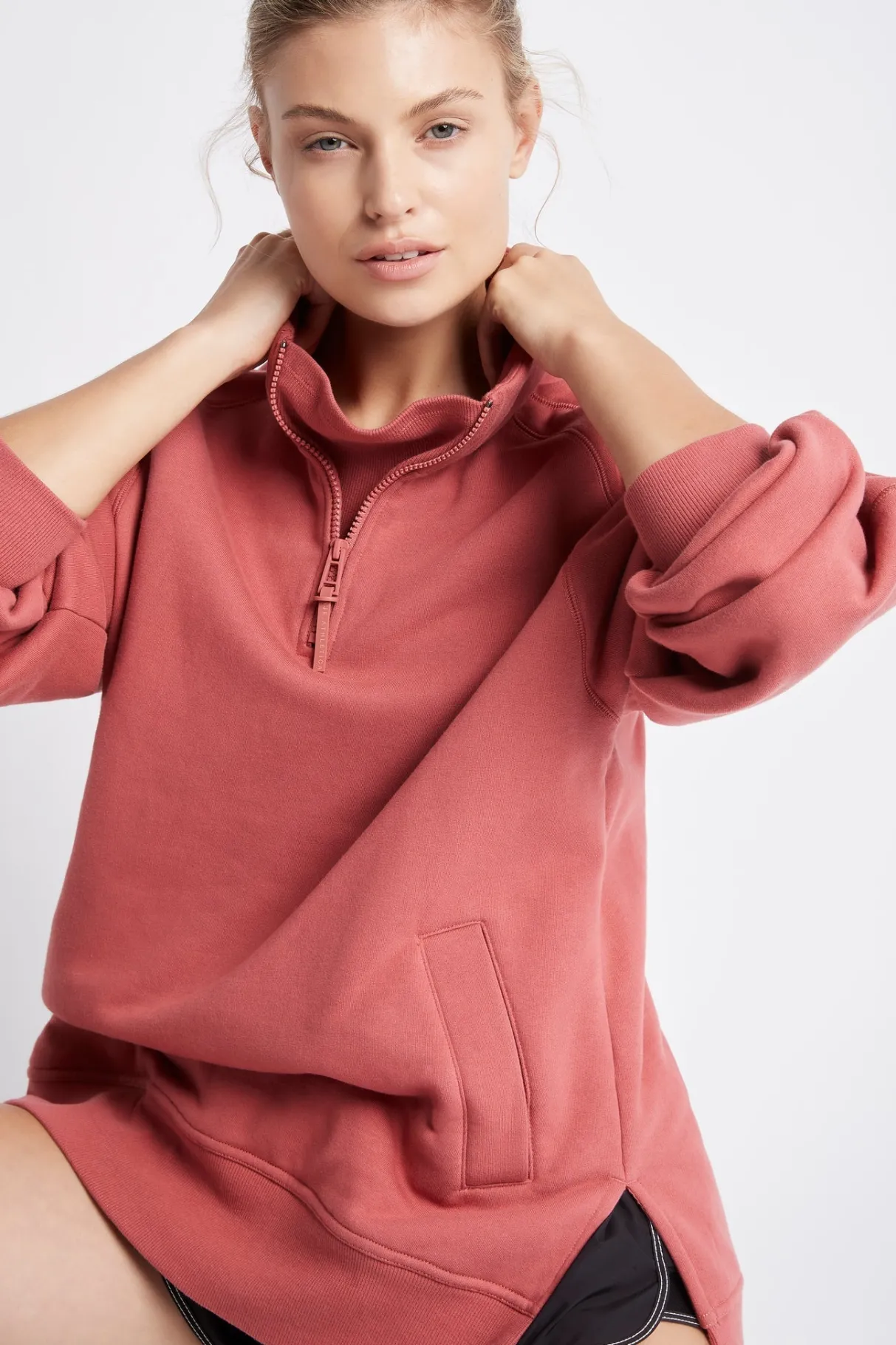 funnel_neck_fleece_jumper__0.webp Store Aje ATHLETICA Funnel Neck Fleece Jumper 004 Dusty Rose