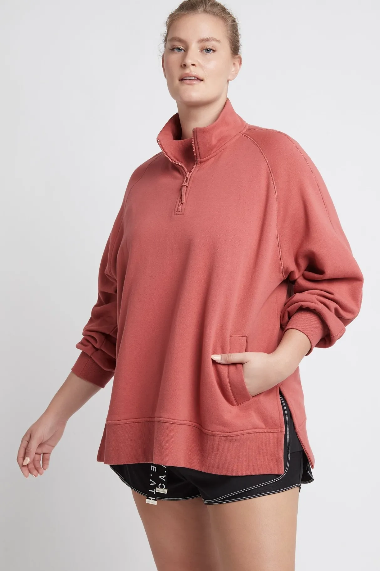 funnel_neck_fleece_jumper__11.webp Store Aje ATHLETICA Funnel Neck Fleece Jumper 004 Dusty Rose