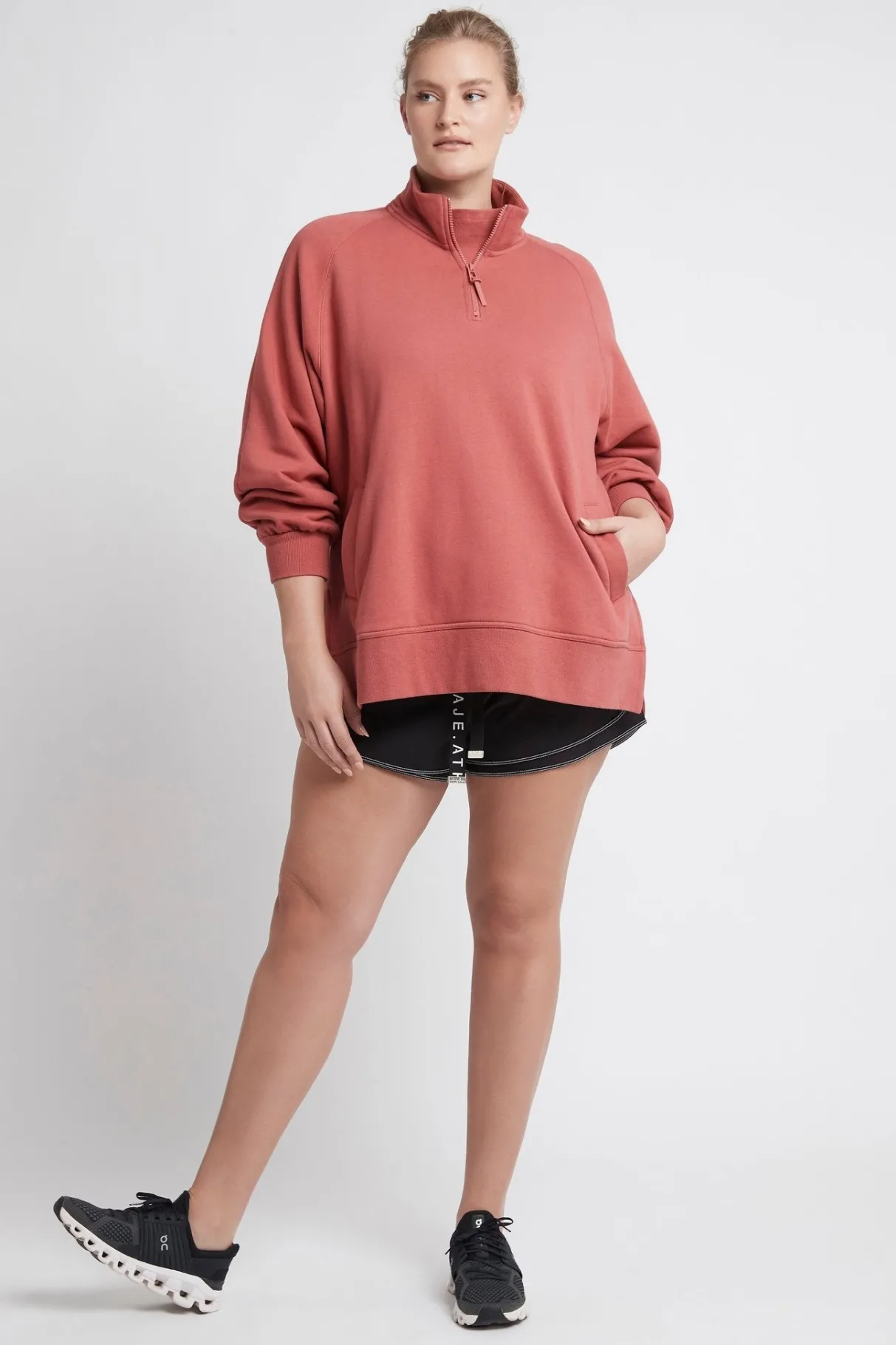 funnel_neck_fleece_jumper__15.webp Store Aje ATHLETICA Funnel Neck Fleece Jumper 004 Dusty Rose