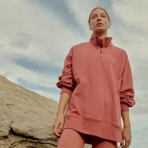 Store Aje ATHLETICA Funnel Neck Fleece Jumper 004 Dusty Rose