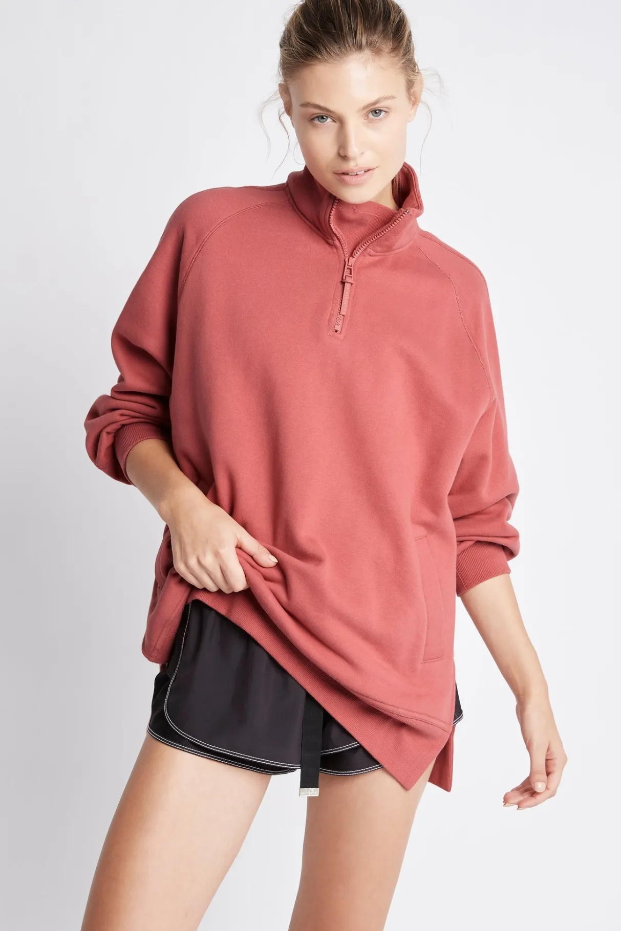funnel_neck_fleece_jumper__3.webp Store Aje ATHLETICA Funnel Neck Fleece Jumper 004 Dusty Rose