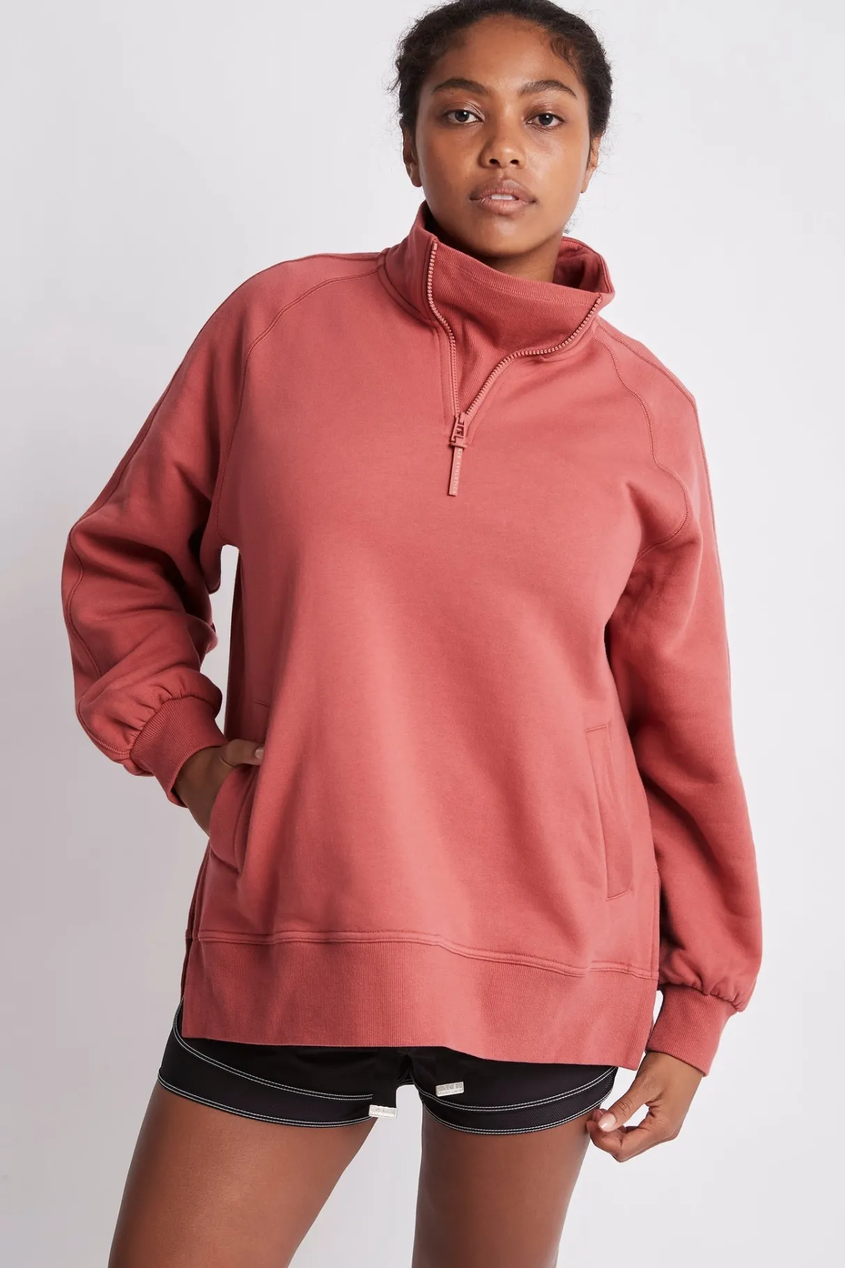 funnel_neck_fleece_jumper__7.webp Store Aje ATHLETICA Funnel Neck Fleece Jumper 004 Dusty Rose