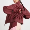 Best Sale Aje ATHLETICA Gathered Cut Out Jacket 737 Burnt Burgundy/Bonbon Pink